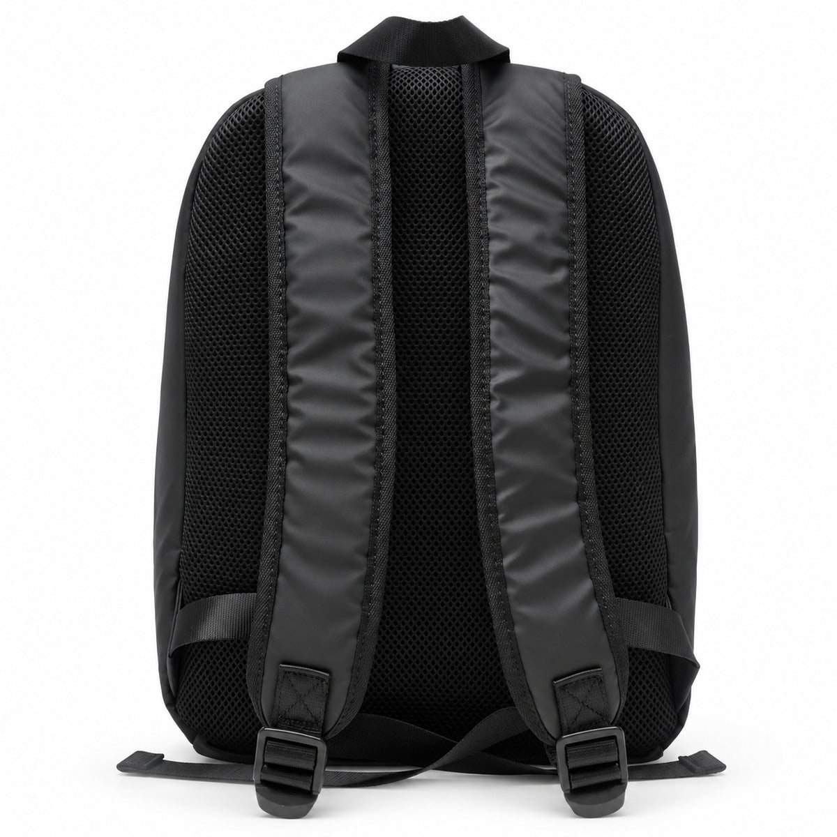 PIXLII Spectra 64 LED-Rucksack in Schwarz mit Schultergurten und Netzpolsterung in Rückansicht 