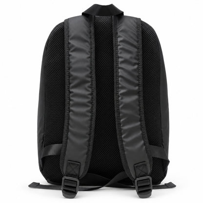 PIXLII Spectra 64 LED-Rucksack in Schwarz mit Schultergurten und Netzpolsterung in Rückansicht 