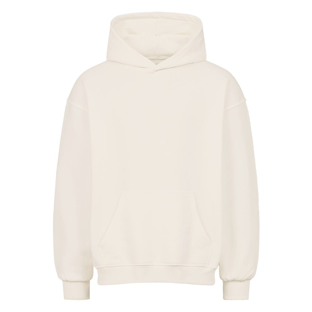 Frontansicht des beige Oversized-Hoodie