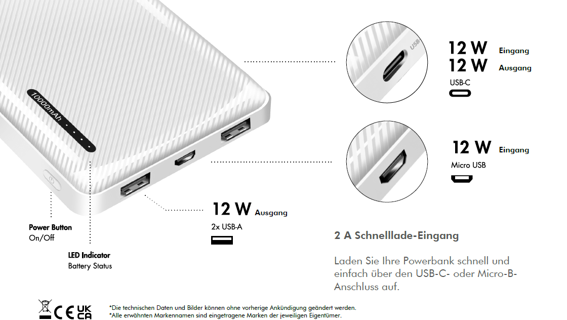 LogiLink Powerbank – 10.000 mAh