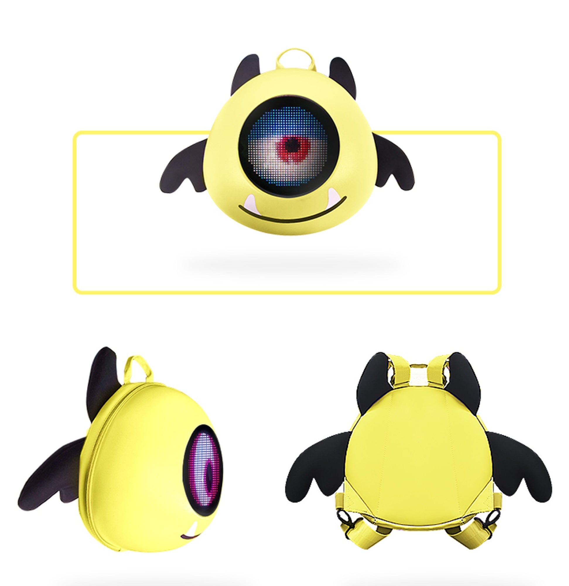 pixlii-led-auge-kind-rucksack-kid-backpack-hohequalitat-highquality-hd-waterproof-wasserdicht-gelb-yellow-0