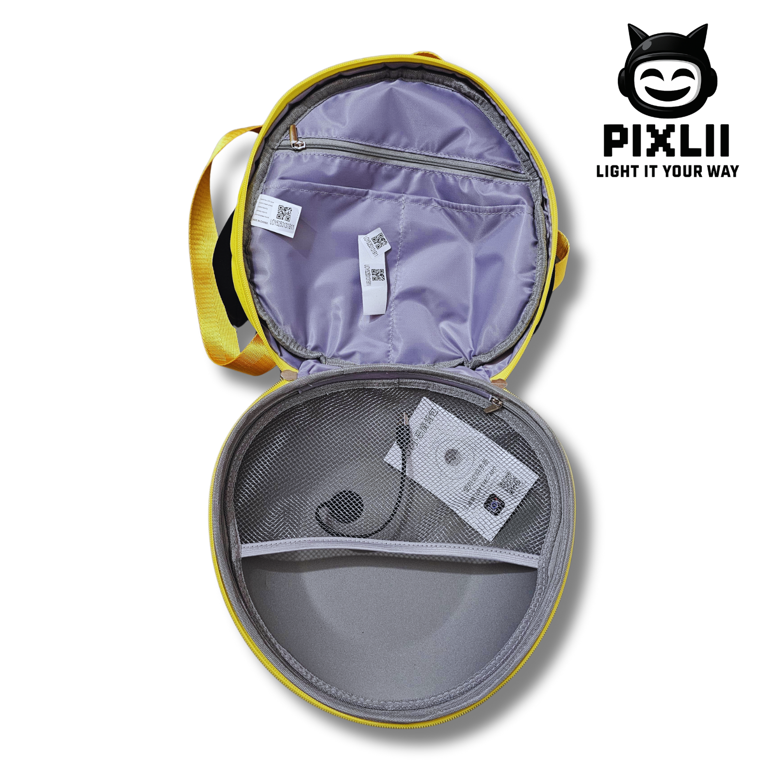 pixlii-led-auge-kind-rucksack-kid-backpack-hohequalitat-highquality-hd-waterproof-wasserdicht-gelb-yellow-innen-inside