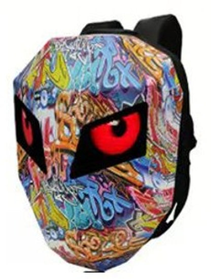 pixlii-led-backpack-motorrad-rucksack-motorcycle-waterproof-wasserdicht-ironman-graffiti-rote-augen